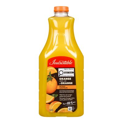 Irresistible jus orange sans pulpe 1.36L