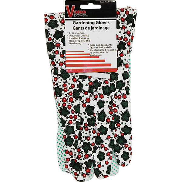 Gardening gloves (poppy flowers)