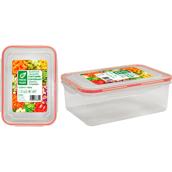 Contenant avec couvercle Quadlock 1200ml