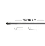 Pôle à rideaux argent 28-48"