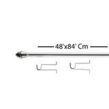 Pôle à rideaux argent 48-84"
