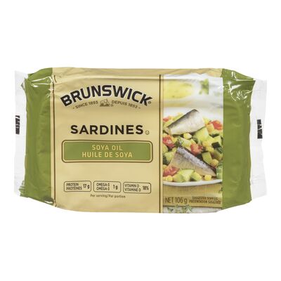 Brunswick sardines dans l'huile de soya 106g