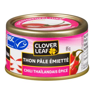 Clover leaf thon pâle émietté chili thaï épice 85g