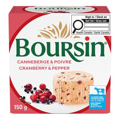 Boursin canneberge et poivre noir 150g