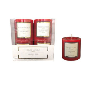Bougie pillar parfumée rouge 3"