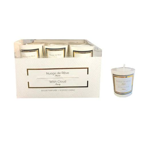 Bougie voltive parfumée blanche