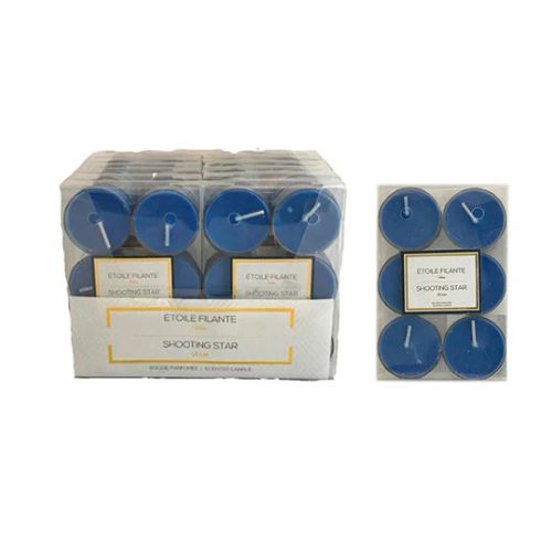 Bougie chauffe-plat parfumée bleu royal pk6