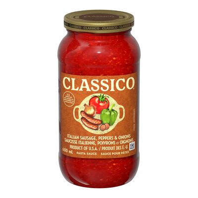 Classico Sauce saucisse italienne, poivrons et oignon 600ml