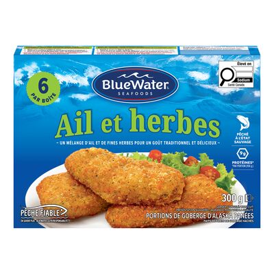 Bluewater filets de goberge panés ail et herbes 300g