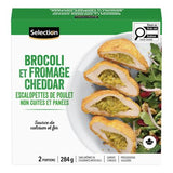 Selection escalopes de poulet brocoli et cheddar 284g
