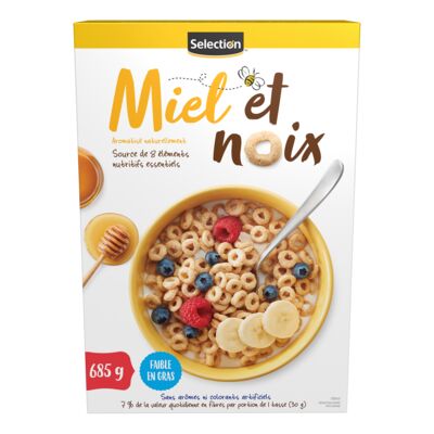 Selection céréales miel et noix 685g