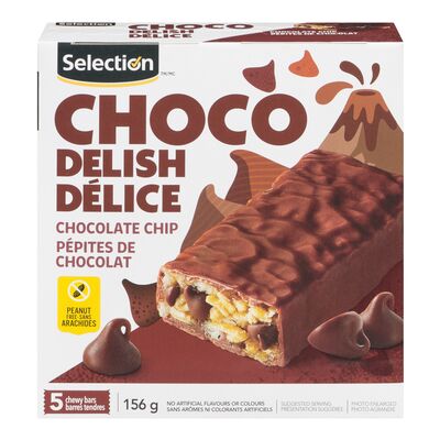 Selection barre tendre aux pépites de chocolat enrobées de chocolat 156g - Dollar Royal
