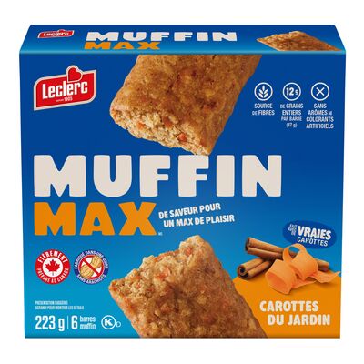 Leclerc barre muffin carottes du jardin 223g