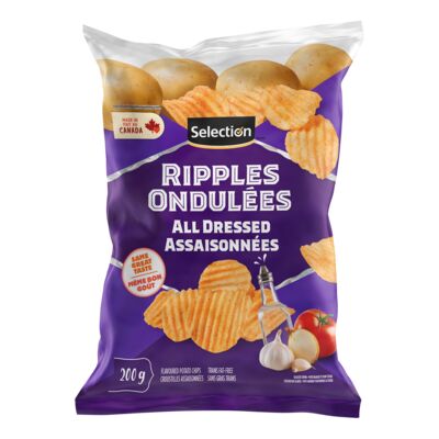 Selection croustilles ondulées assaisonnées 200g