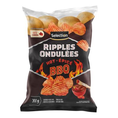 Selection croustilles ondulées BBQ épicé 200g