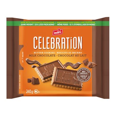 Leclerc celebration chocolat au lait 240g