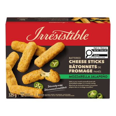 Irresistibles bâtonnets de fromage panés 325g