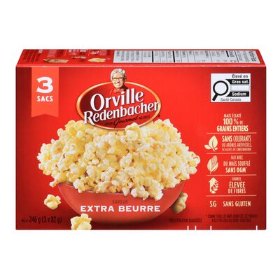 Orville Redenbacher maïs à éclater extra beurre 256g