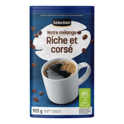 Selection café moulu riche et corsé 925g