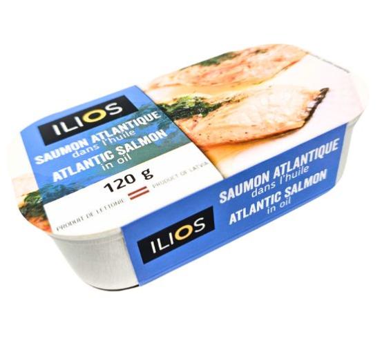 Ilios saumon de l'atlantique dans l'huile 120g - Dollar Royal