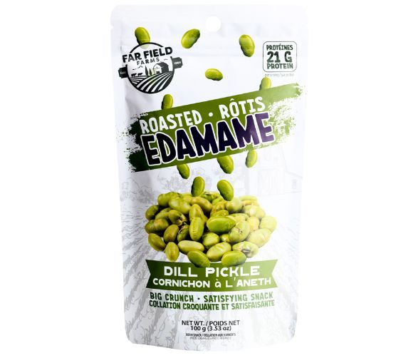 Far Field Farms edamame rôtis cornichon à l'aneth 100g