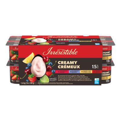 Irresistibles yogourt crémeux assortis 16x100g - Dollar Royal