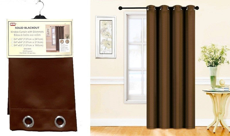 PIC rideau opaque brun 54x84"