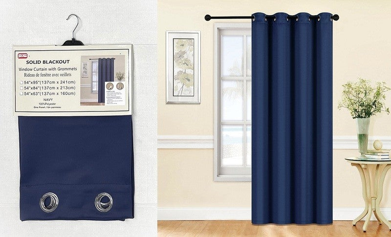 PIC rideau opaque bleu marin 54x84"