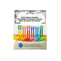 Chandelles de fêtes avec flamme colorée pk12
