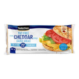 Selection tranches de produit de fromage fondu style cheddar pk22
