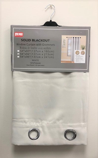 PIC rideau opaque blanc 54x84"
