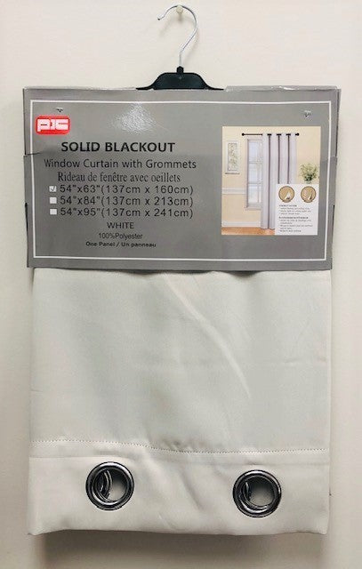 PIC rideau opaque blanc 54x63"