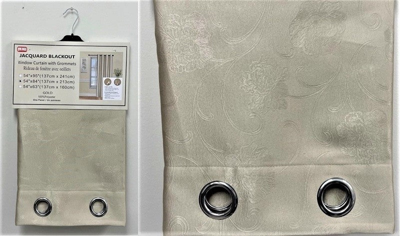 PIC rideau opaque doré 54x84"