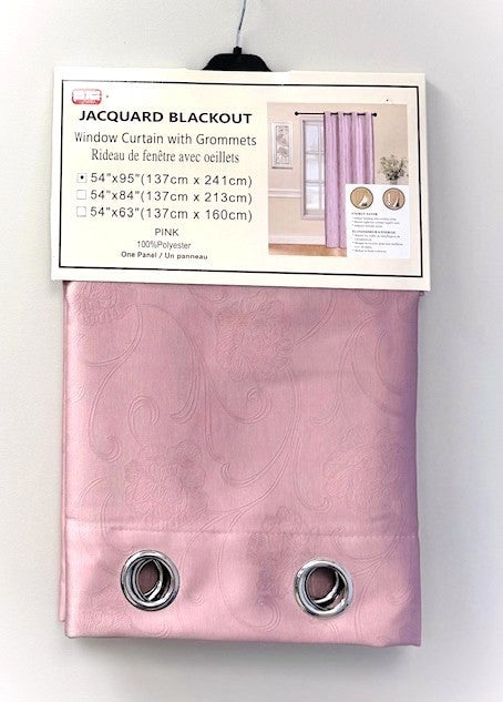 PIC rideau opaque rose 54x84"