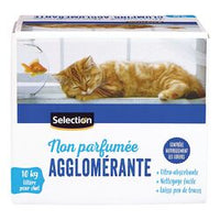 Selection litière agglommérante pour chat non parfumé 10kg