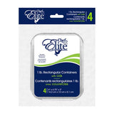 Chef Elite plats pour emporter en aluminium avec couvercles 1 lb