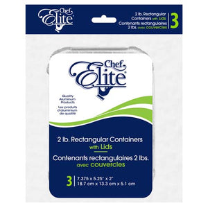 Chef Elite plats pour emporter en aluminium avec couvercles 2 lb - Dollar Royal