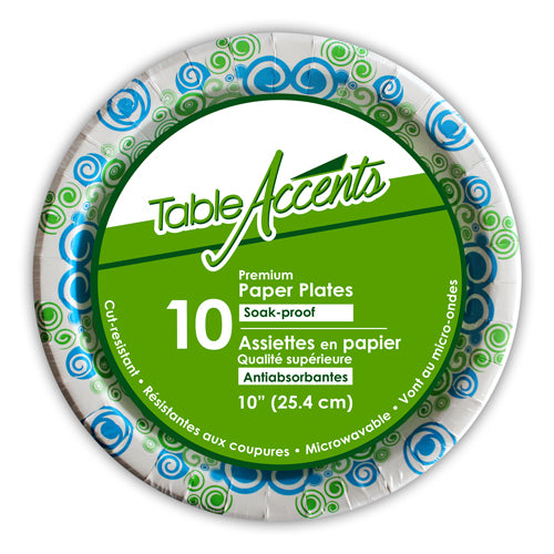 Table accents assiette en papier 10" pk10