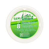 Table accents assiettes compostable 3 compartiments 10" pk8