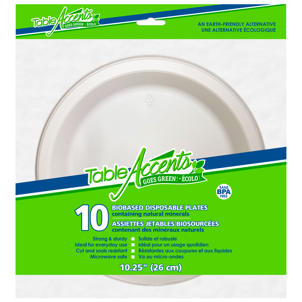 Table Accents assiettes jetables 10" pk10