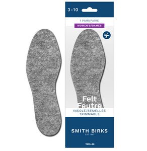 Semelles thermiques en feutre pour femme