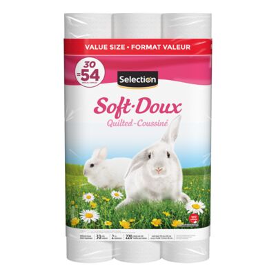 Selection papier hygiénique coussiné 30 rouleaux