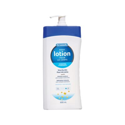 Personnelle lotion hydratante pour le corps peau très sèche 600ml