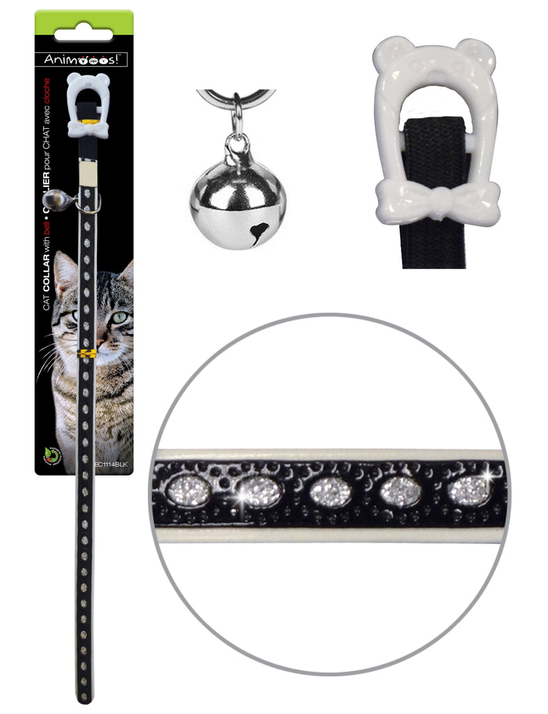 Collier pour chat avec diamant noir