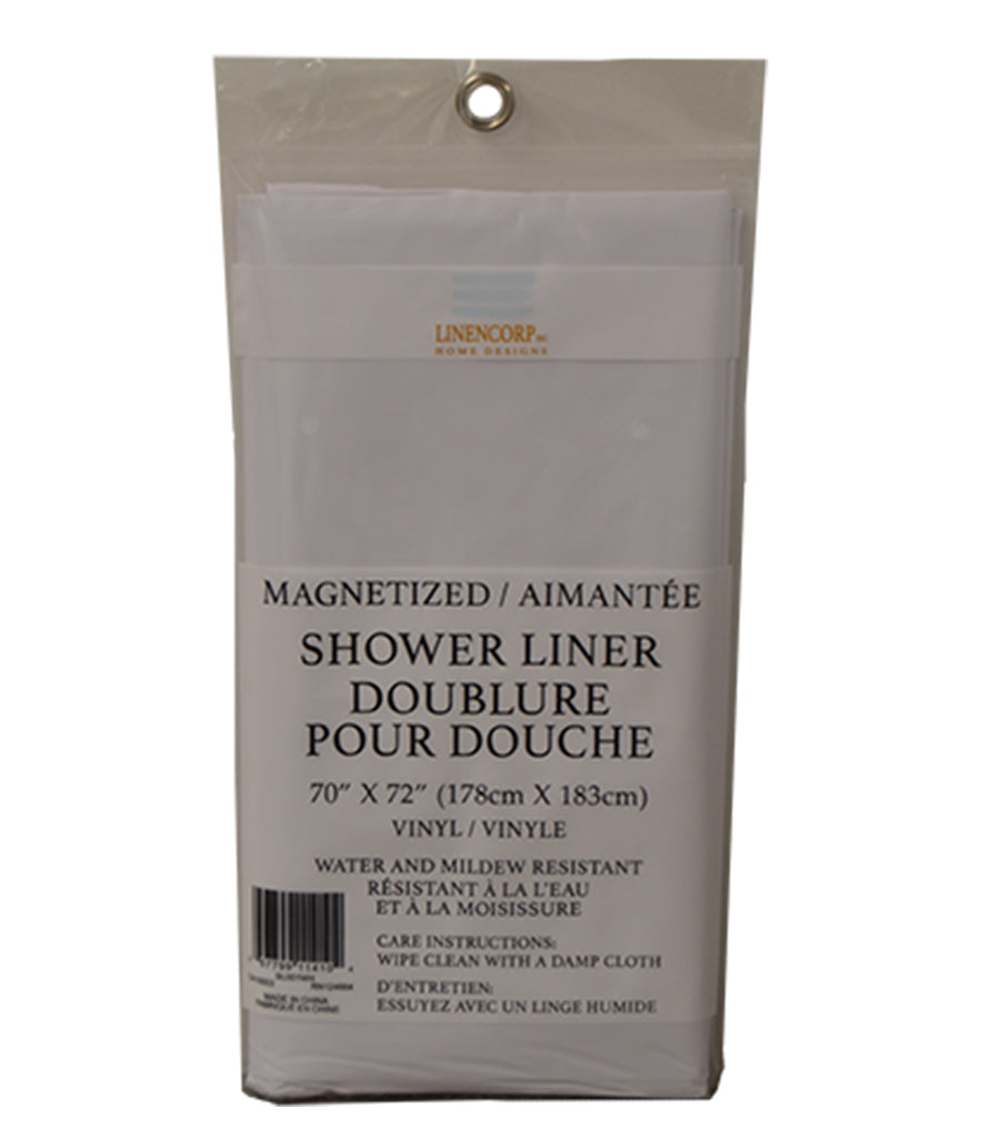 Doublure de rideau douche blanc 70x72"