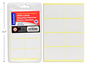 Selectum étiquettes blanche 1x1.5"