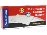 Selectum enveloppes blanches #10 pk30
