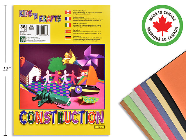 Kids 'N Krafts papier de construction 9x12"