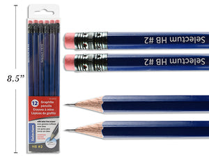 Selectum crayons à mine de graphite 2HB pk12