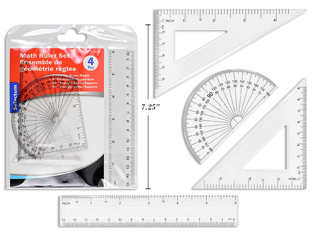 Selectum ensemble de géométrie 4pcs